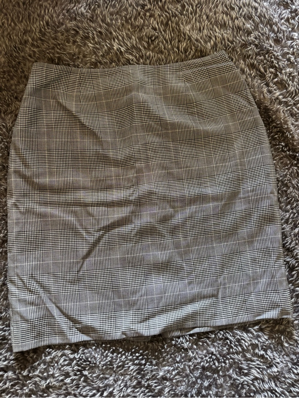 Petite Sophisticate Glen Plaid Pencil Skirt - Black & White